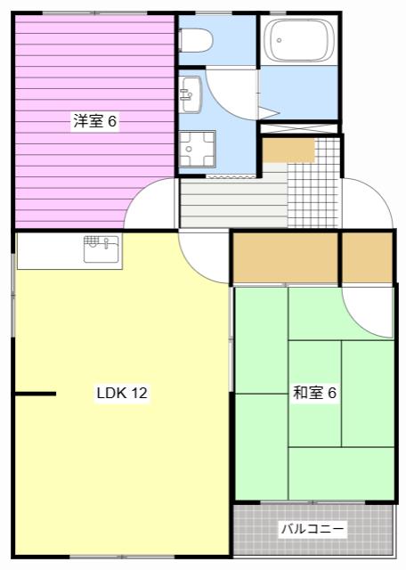 ベェスイズライフA(2LDK/3階)の間取り写真