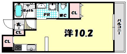 アーバネックス神戸駅前(1K/4階)の間取り写真