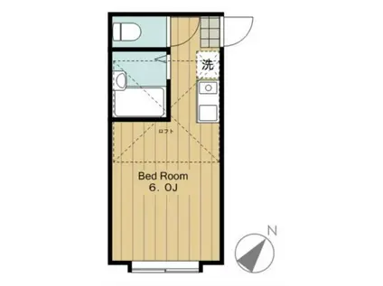 パンシオン淵野辺(1K/1階)の間取り写真