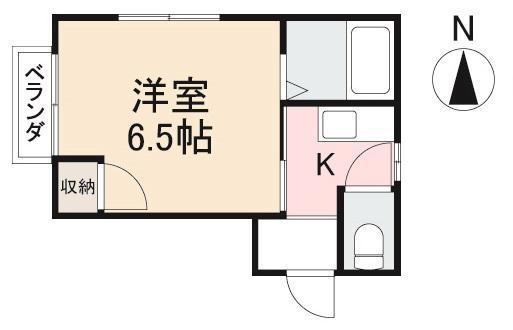 小倉ビル(1K/4階)の間取り写真
