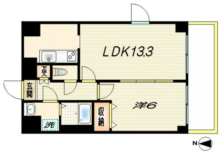 グランドール和泉 5階階 間取り
