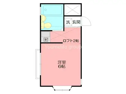 ルーチェ湘南(ワンルーム/2階)の間取り写真