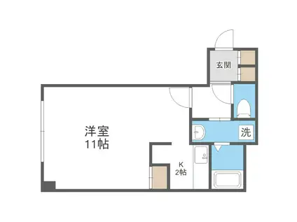 ヌーベル98(1K/2階)の間取り写真