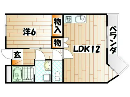 スタンフォード(1LDK/5階)の間取り写真