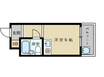 グローバル相川(ワンルーム/3階)の間取り写真