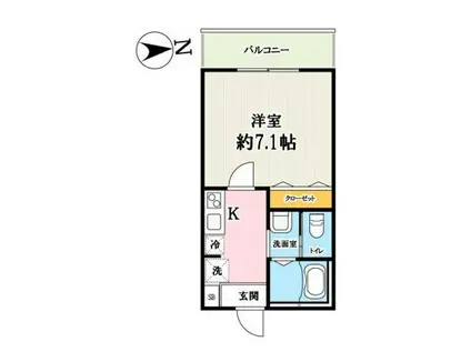 グレイス東町(1K/2階)の間取り写真