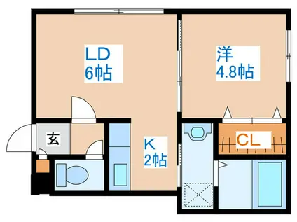 サンクレスト発寒中央(1LDK/3階)の間取り写真