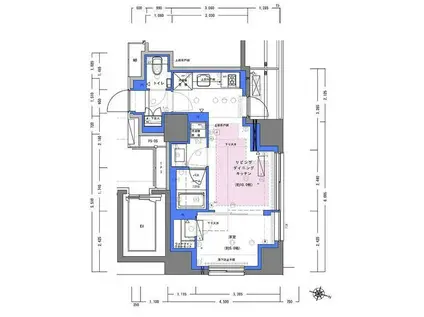 ディームス大手町ノース(1LDK/10階)の間取り写真
