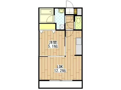 パルテール(1LDK/1階)の間取り写真