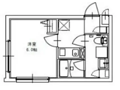 BARK LANE 学芸大学 バークレーン学芸大学(1K/1階)の間取り写真
