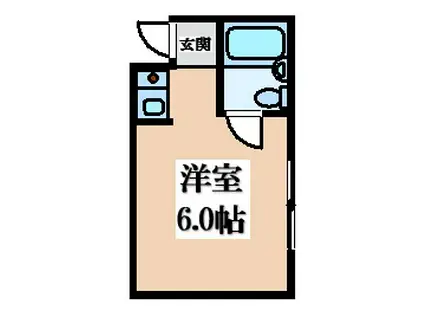 YOUハイム寿(ワンルーム/2階)の間取り写真