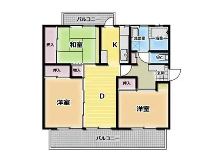 京都東山409棟(3DK/4階)の間取り写真