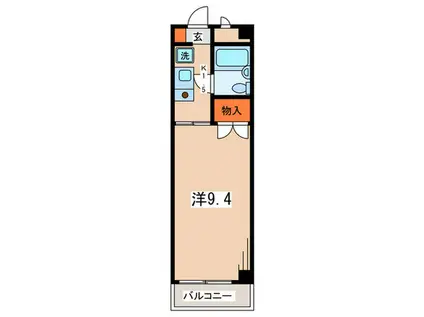 101セントラルビル(1K/5階)の間取り写真