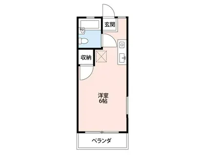 コーモラント新杉田(ワンルーム/1階)の間取り写真