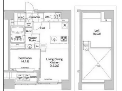 コンフォリア新川(1LDK/9階)の間取り写真