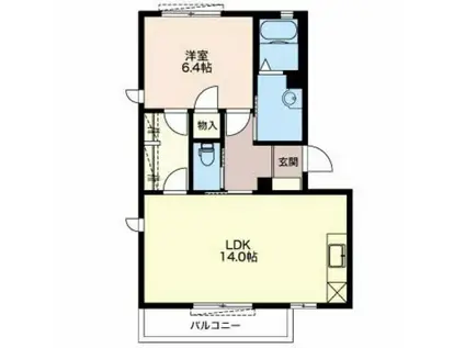 LE PRUNIER(1LDK/1階)の間取り写真