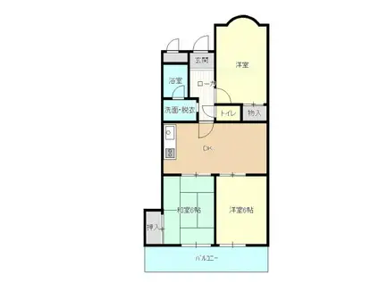 メゾンそれいゆ(3LDK/8階)の間取り写真