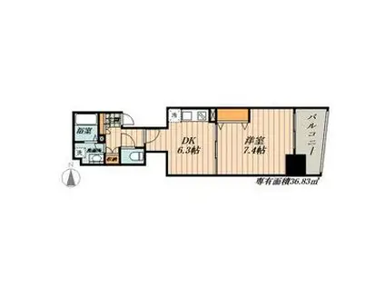 LOCS SHONAIDORI(1DK/10階)の間取り写真