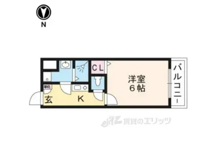 メイゾンドボワー(1K/2階)の間取り写真