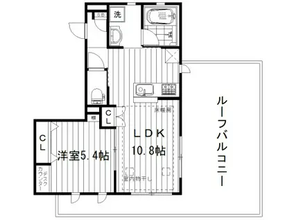 高円寺南5丁目メゾン(1LDK/3階)の間取り写真