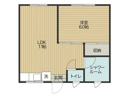 カーサバレンシア(1LDK/2階)の間取り写真
