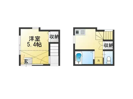 リバーサイド仁豊(1K/1階)の間取り写真