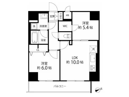 SAION町屋(2LDK/4階)の間取り写真