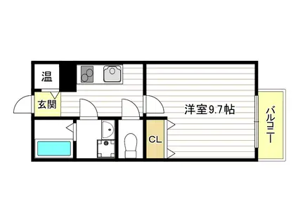 パン・リュミエール(1K/1階)の間取り写真