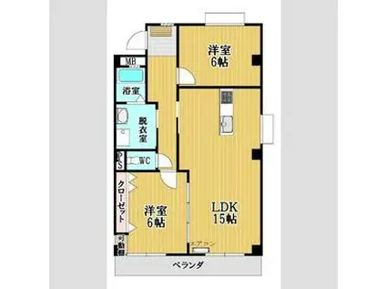 ルミナス87(2LDK/3階)の間取り写真