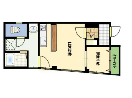 御船町ビル(1LDK/2階)の間取り写真