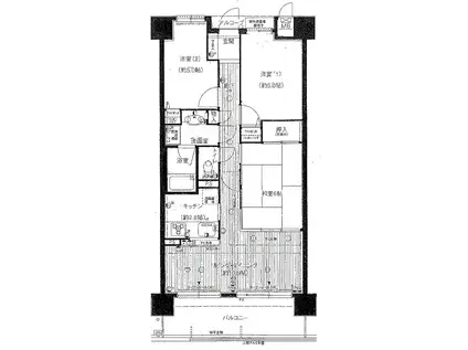 コスモ草津弐番館(3LDK/2階)の間取り写真