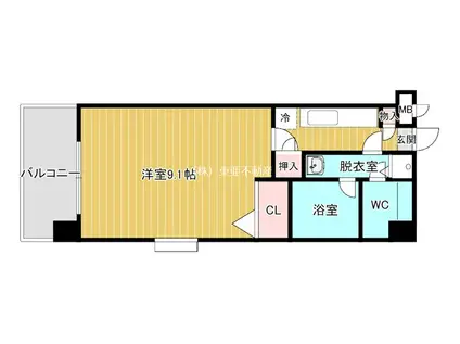 ドリームT・5坪井(1K/5階)の間取り写真