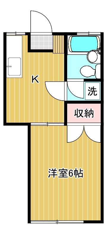 第7スザキハイツ(1K/1階)の間取り写真