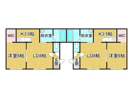 フェリスタ(1LDK/3階)の間取り写真