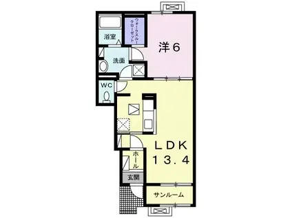フェリーチェ(1LDK/1階)の間取り写真