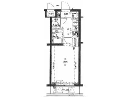ジェノヴィアヒルズ西馬込ヴェルデ(1K/3階)の間取り写真