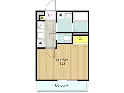 リブリ・メゾン・樹(1K/2階)の間取り写真