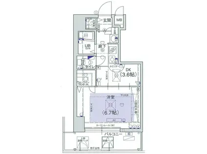エステムコート新大阪IIIステーションプラザ(1DK/11階)の間取り写真