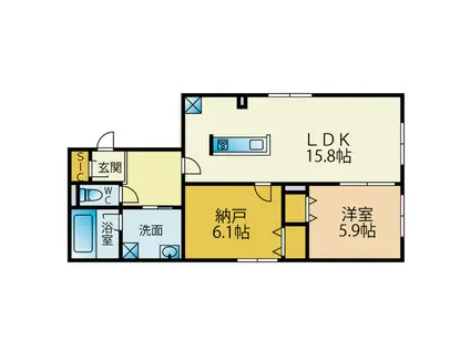ル ピオニア(2LDK/2階)の間取り写真