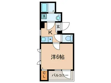 タカセビル(1K/3階)の間取り写真