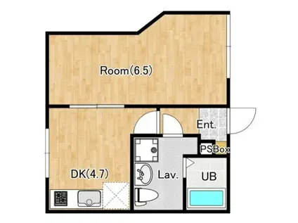 ソル東尾久(1DK/4階)の間取り写真