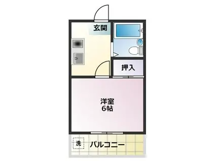 ユトリロ草間(1K/1階)の間取り写真