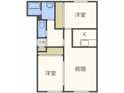 コートシンフォニーI(2LDK/2階)の間取り写真