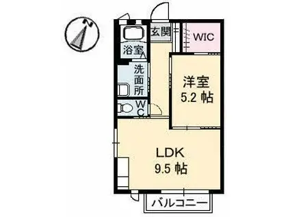 パル メゾン A(1LDK/2階)の間取り写真
