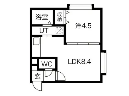 プラリバージュ4・8(1LDK/2階)の間取り写真