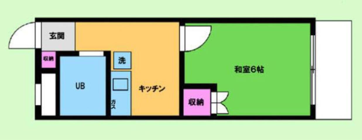 ベルハイツ大谷(1K/5階)の間取り写真