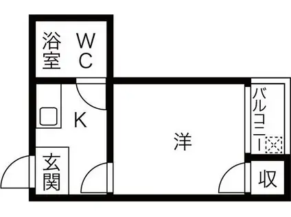 ドリーム21(1K/5階)の間取り写真