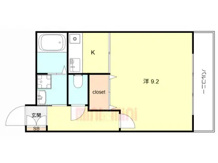 レフィナード伊丹(1K/7階)の間取り写真