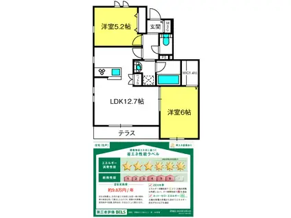 メゾン コンフォート(2LDK/1階)の間取り写真