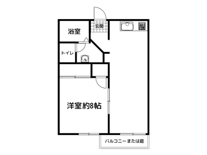 Y・Sウエスト(1LDK/1階)の間取り写真